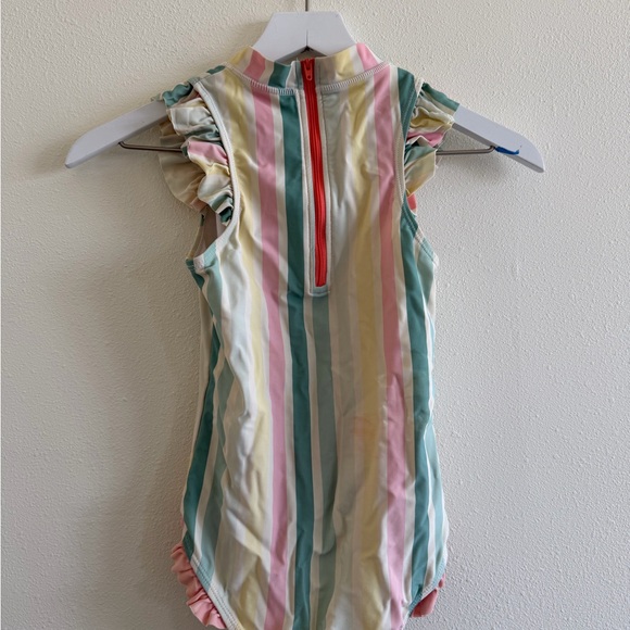 Striped Ruffle Butts Swimsuit - Picture 3 of 6